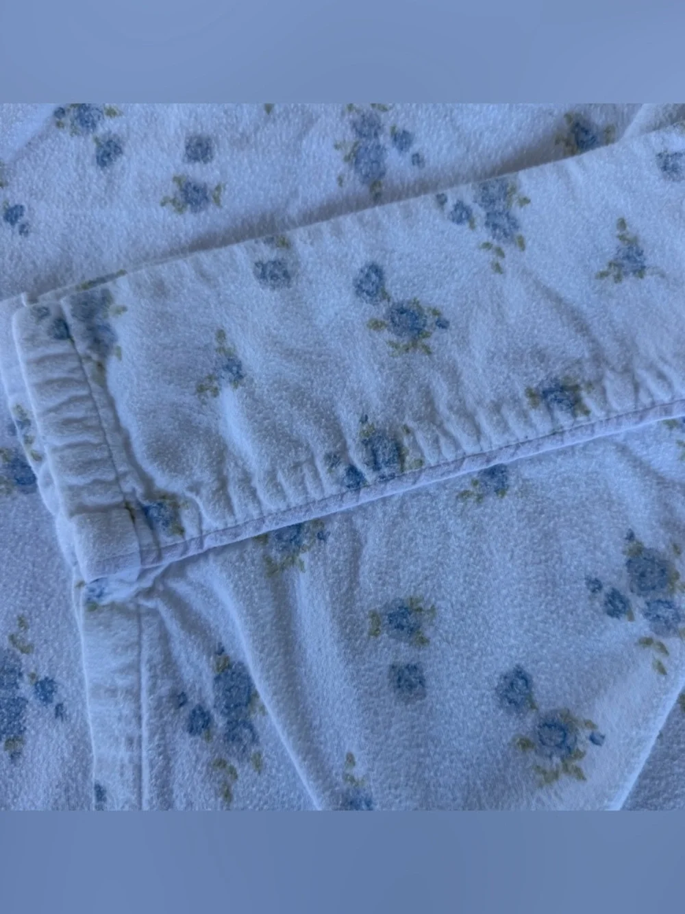 Simply Shabby Chic Misty Rose Flannel Flat Sheet F/Q Cottage Farmhouse HTF
